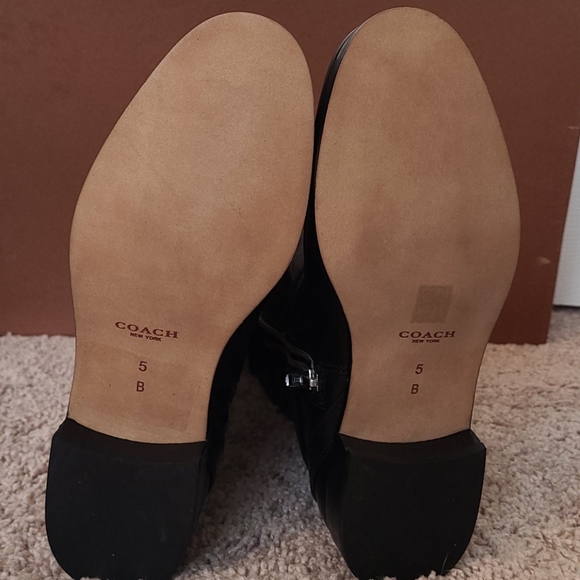 Coach Micha Calf Black Leather Boots - Picture 4 of 15